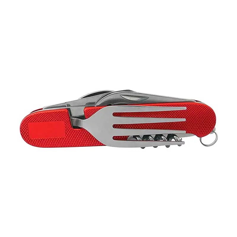 Cubiertos 8 usos Wallis mango de aluminio rojo