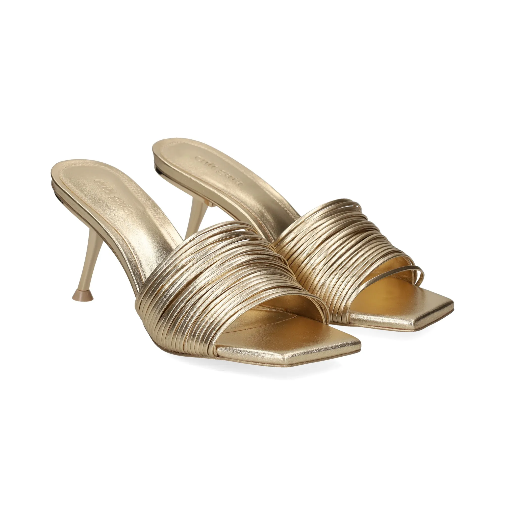 CULT GAIA Sandalias con tacón de Mujer CHAMPAGNE