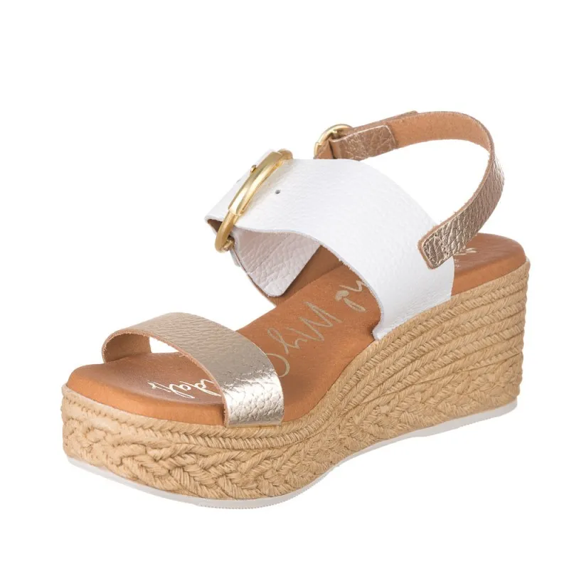 Cuñas Oh My Sandals 5455 Mujer Oro