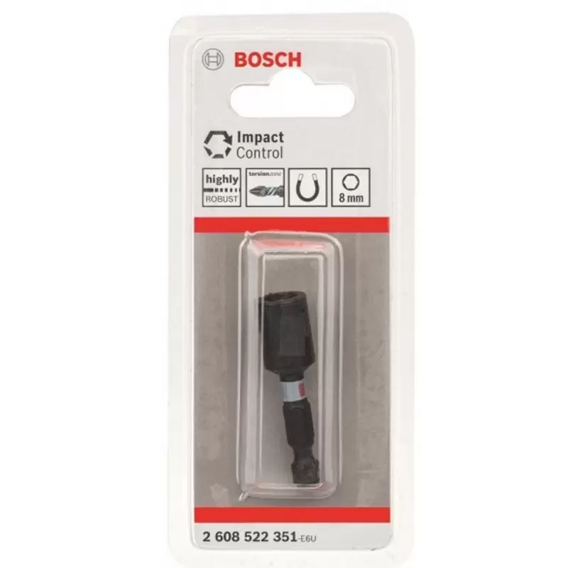 DADO HEXAGONAL MILIMéTRICO 1/4" X 8MM CORTO BOSCH 2608.522.351000