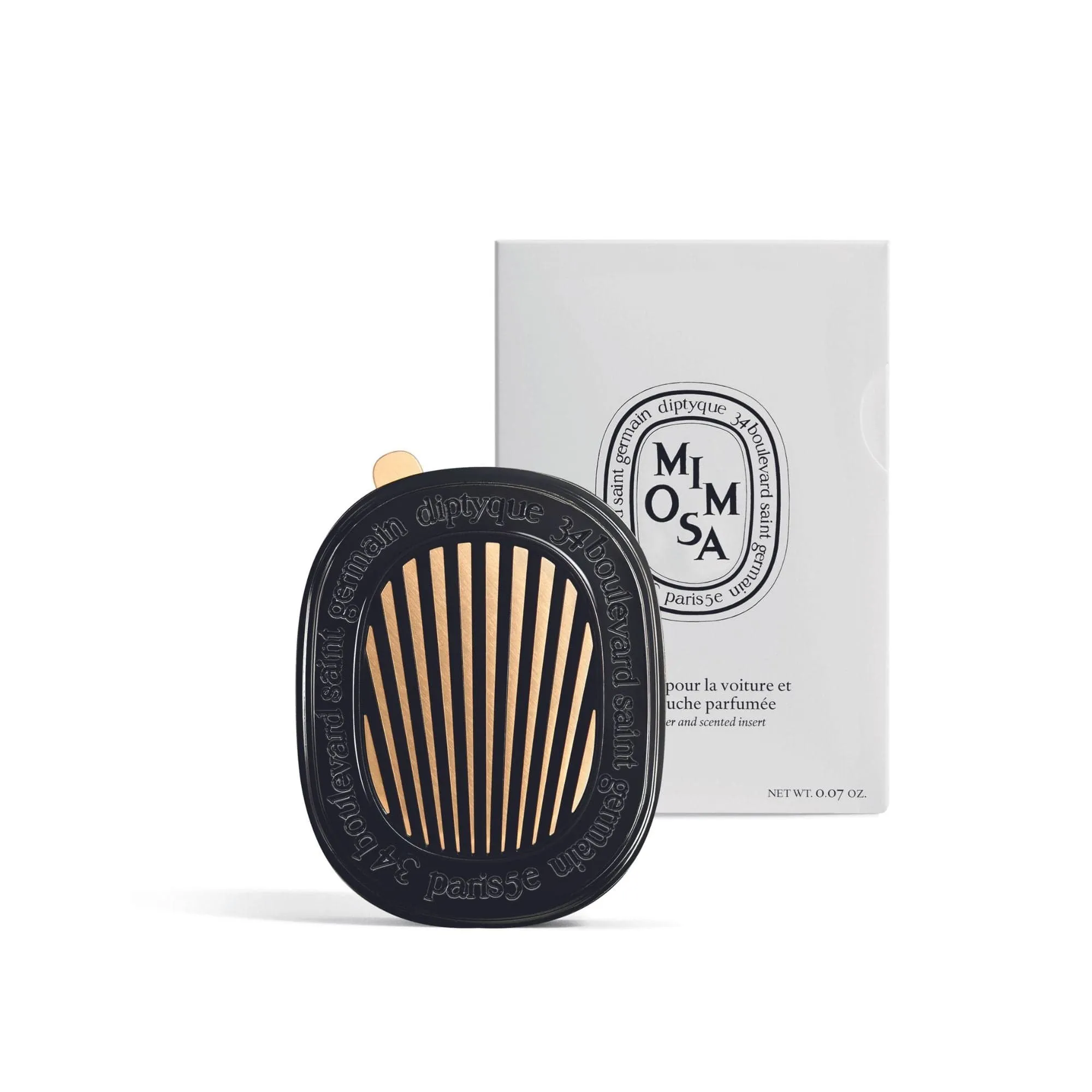 Difusor de aromas para el coche Diptyque y 1 recarga Car Diffuser de Mimosa