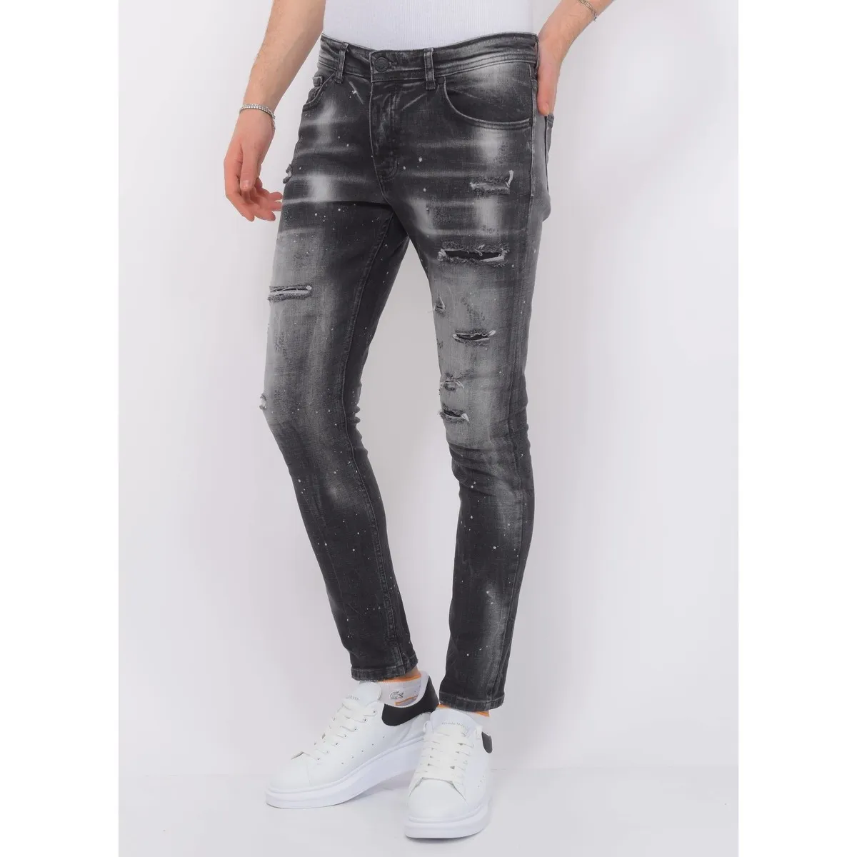 Distressed Jeans Stonewash Hombre