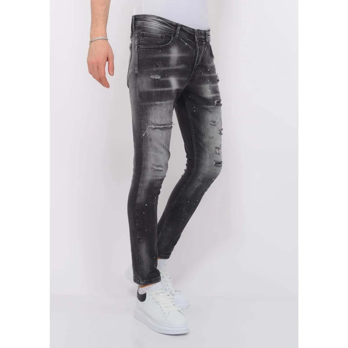 Distressed Jeans Stonewash Hombre