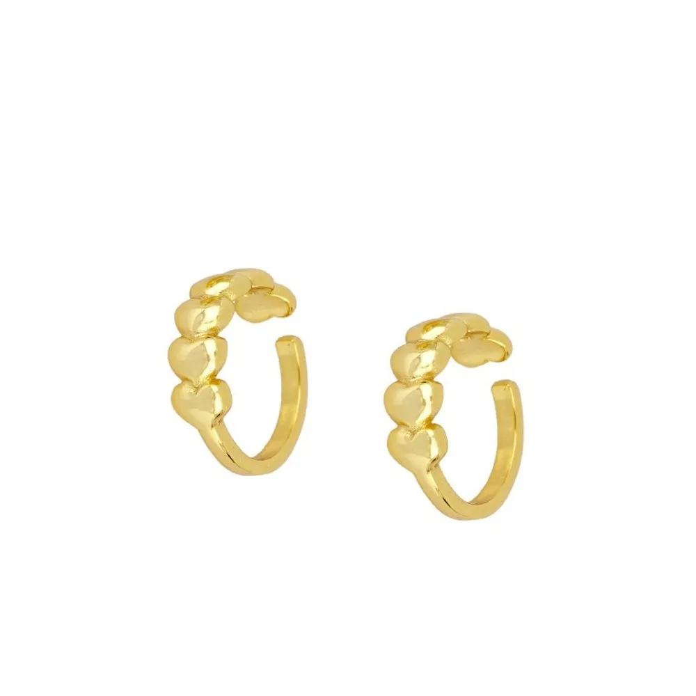 Ear Cuff Mini Hearts Oro