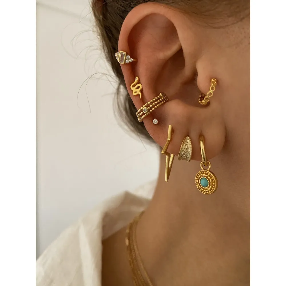 Ear Cuff Mini Provence Blanco Oro