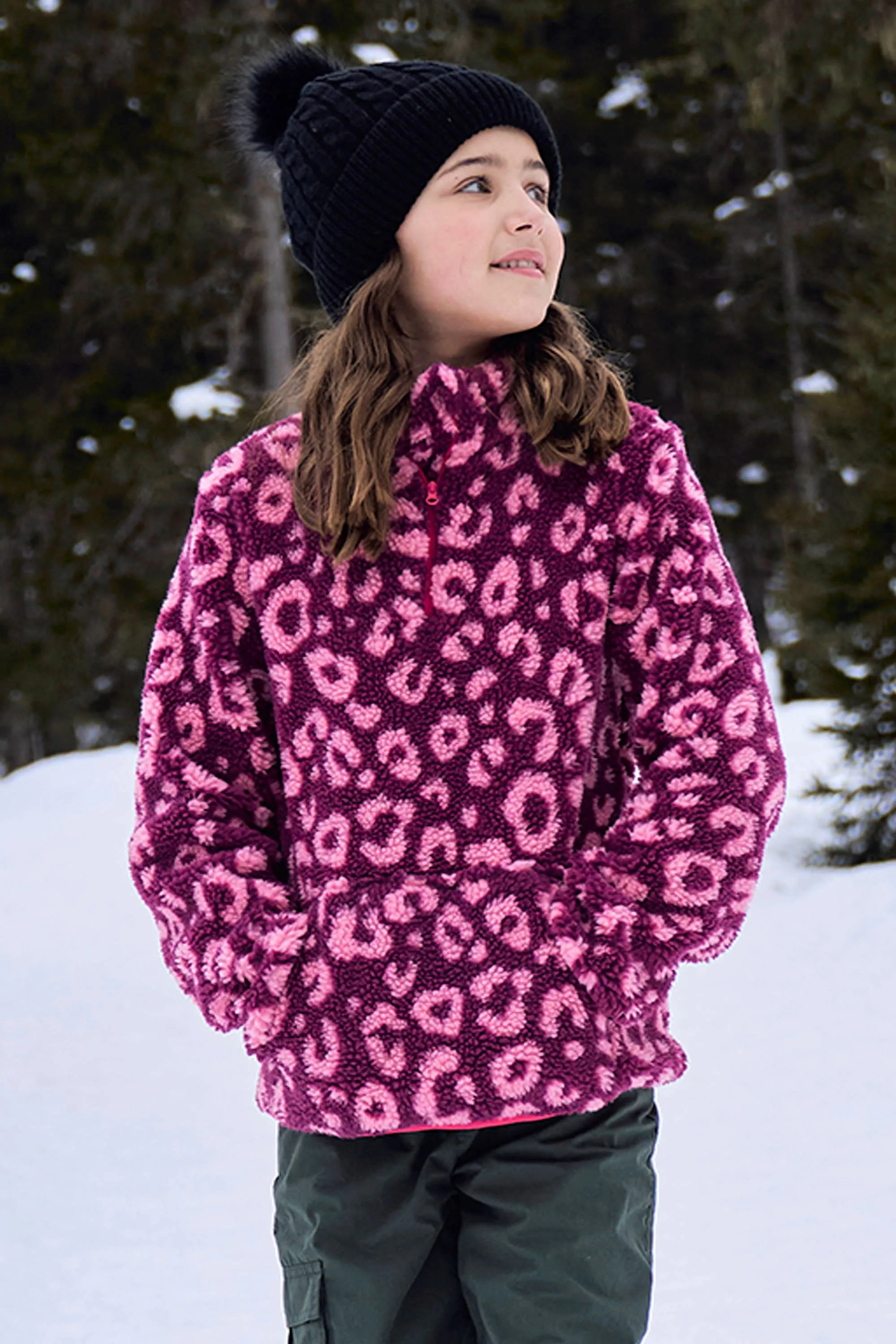 Ember forro polar de borrego infantil estampado