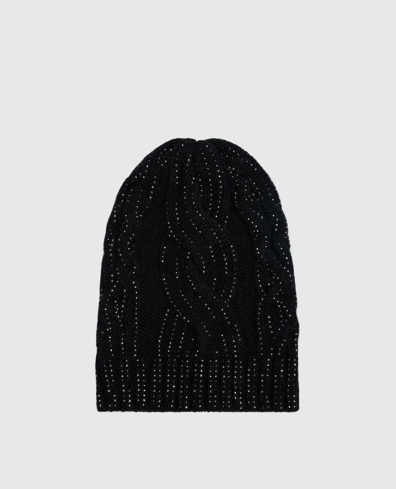Ermanno Scervino Black cap with crystals