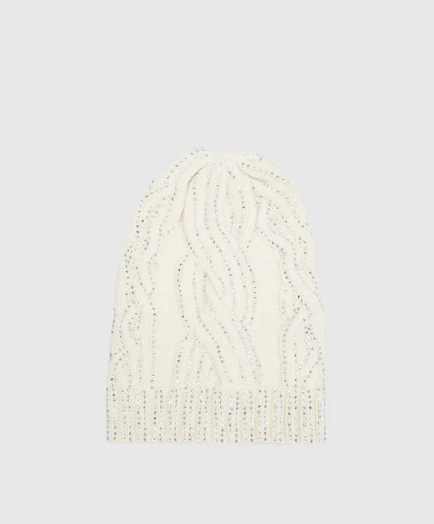 Ermanno Scervino White cap with crystals