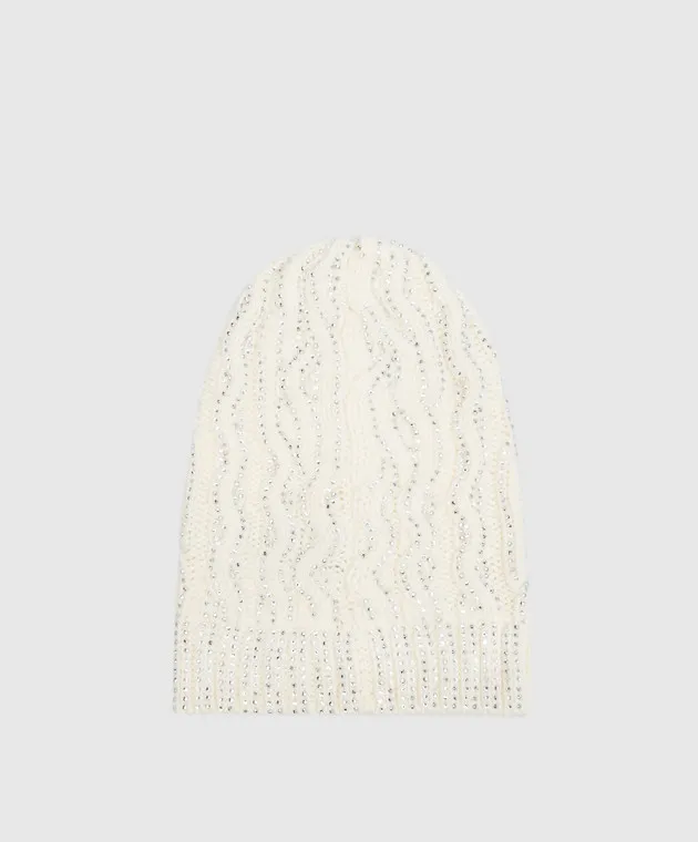 Ermanno Scervino White cap with crystals