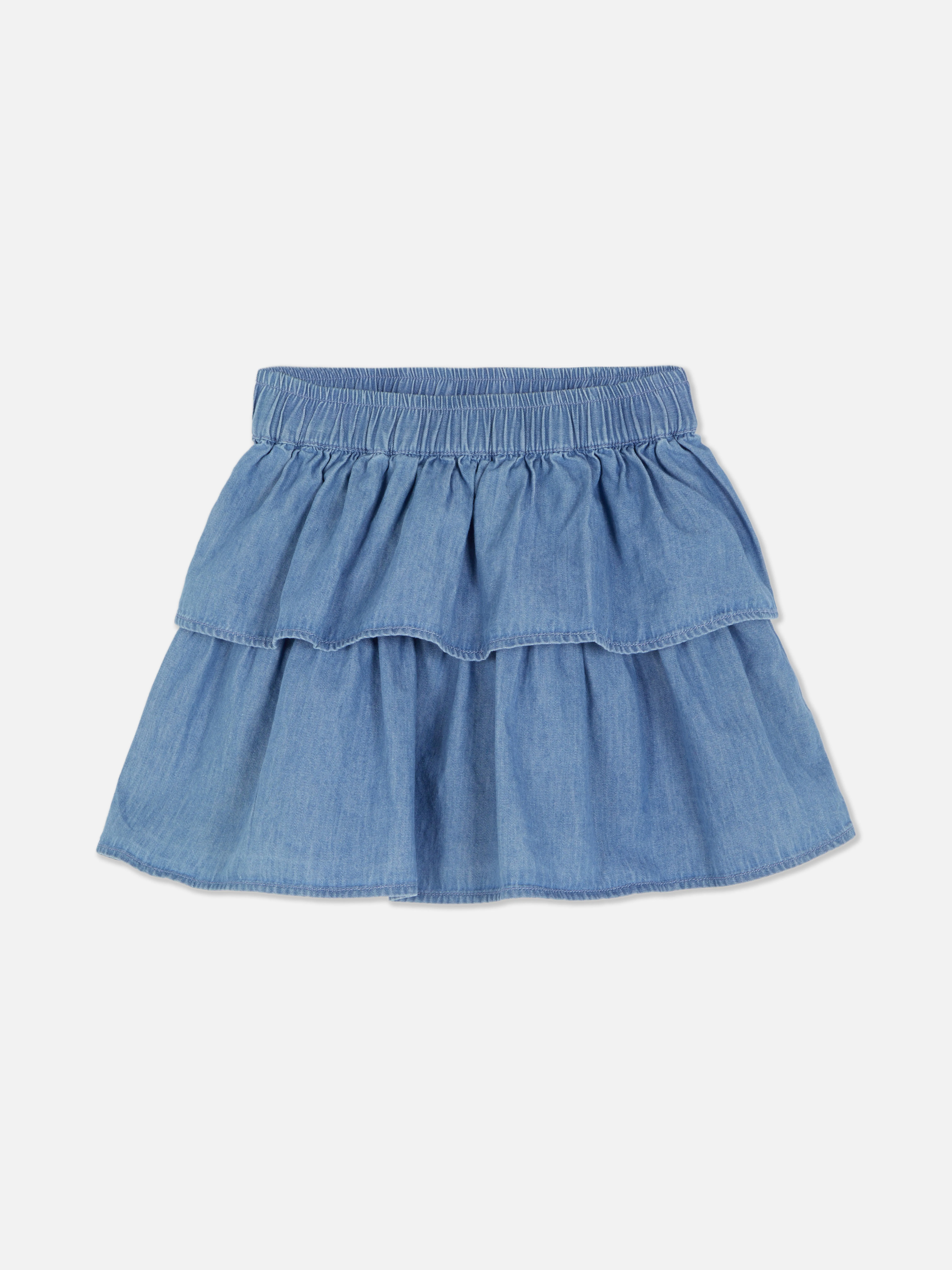 Falda de cambray a capas