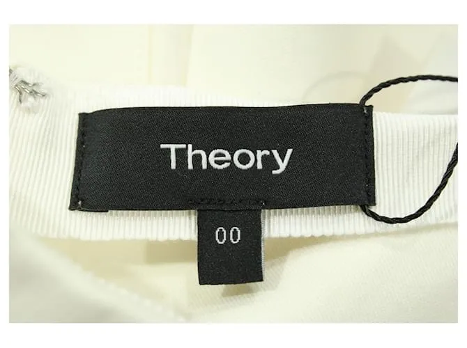 Falda Theory Fit & Flare sirena en algodón color crema Blanco Crudo 