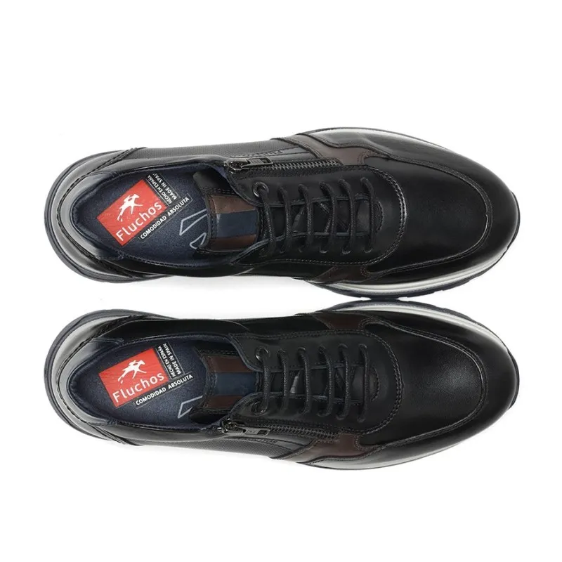 FLUCHOS Louis F1600 Negro y marrón Deportivo casual hombre