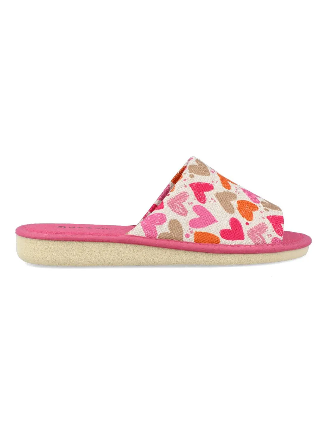 GARZóN  ZAPATILLAS CASA MUJER CORAZONES ROSA
