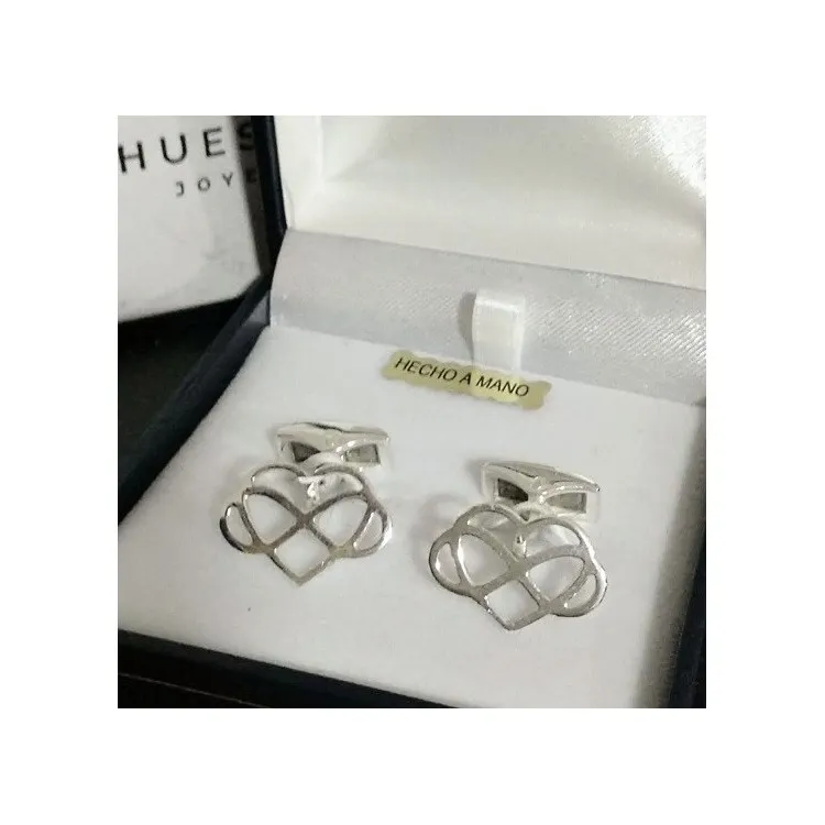 Gemelos plata de ley Corazon infinito