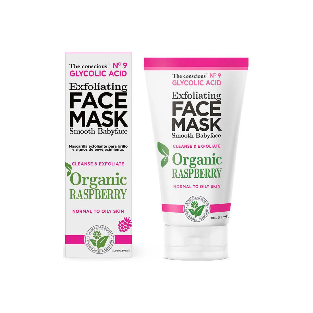 Glycolic Acid Exfoliating Face Mask Organic Raspberry