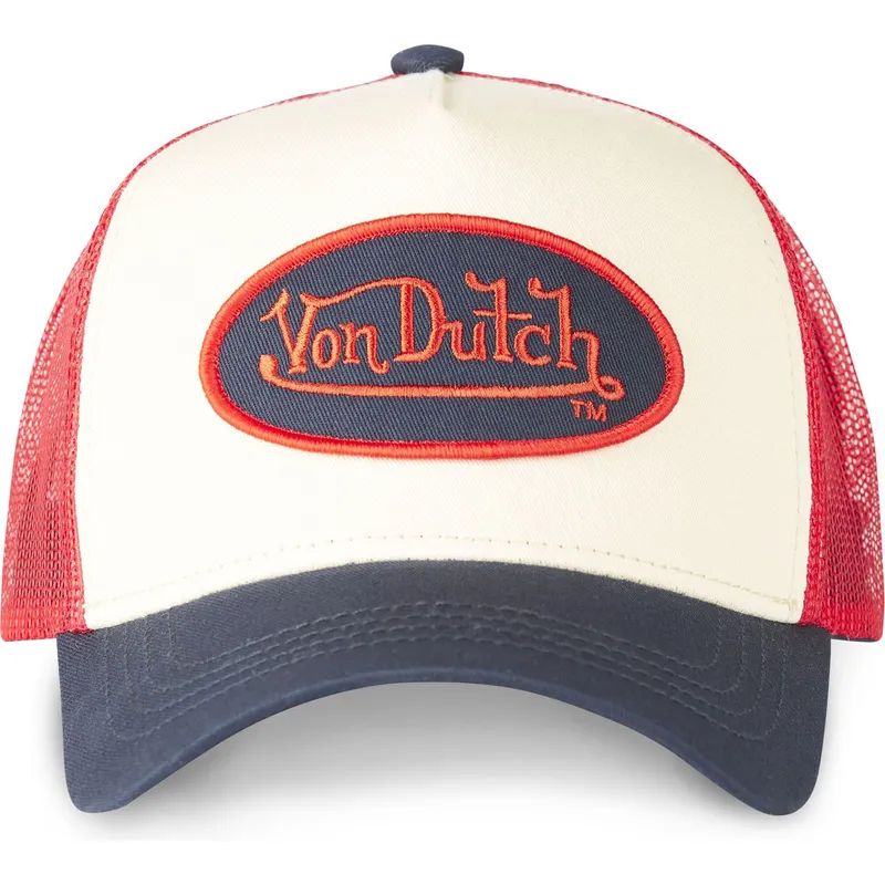 Gorra trucker beige, roja y azul marino CLA5 de Von Dutch