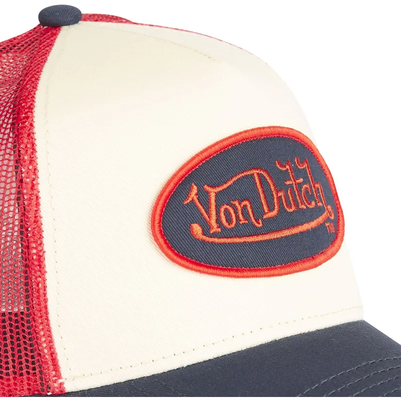 Gorra trucker beige, roja y azul marino CLA5 de Von Dutch