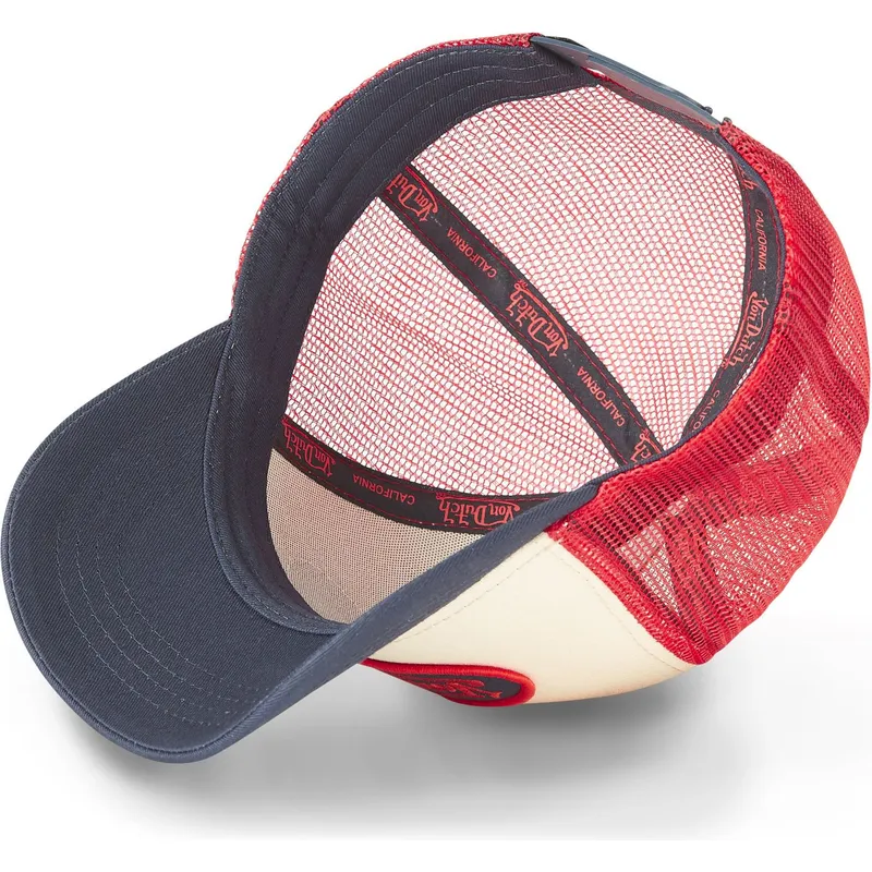 Gorra trucker beige, roja y azul marino CLA5 de Von Dutch