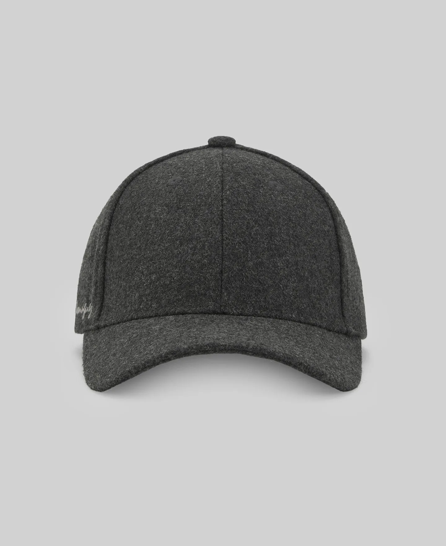 Gray wool blend cap man