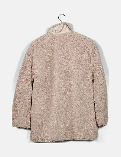 H&M Abrigo beis acolchado borrego