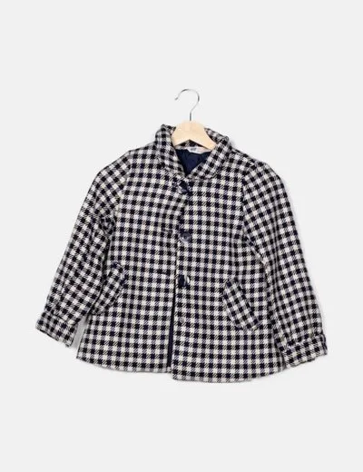 H&M Abrigo bicolor cuadros