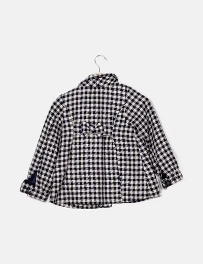 H&M Abrigo bicolor cuadros