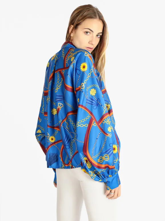 Hdl Milano Maxicamisa de mujer con estampados