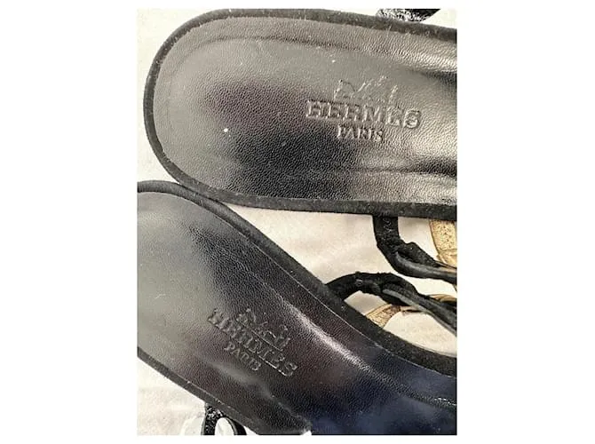 Hermès Orilla Negro Dorado 