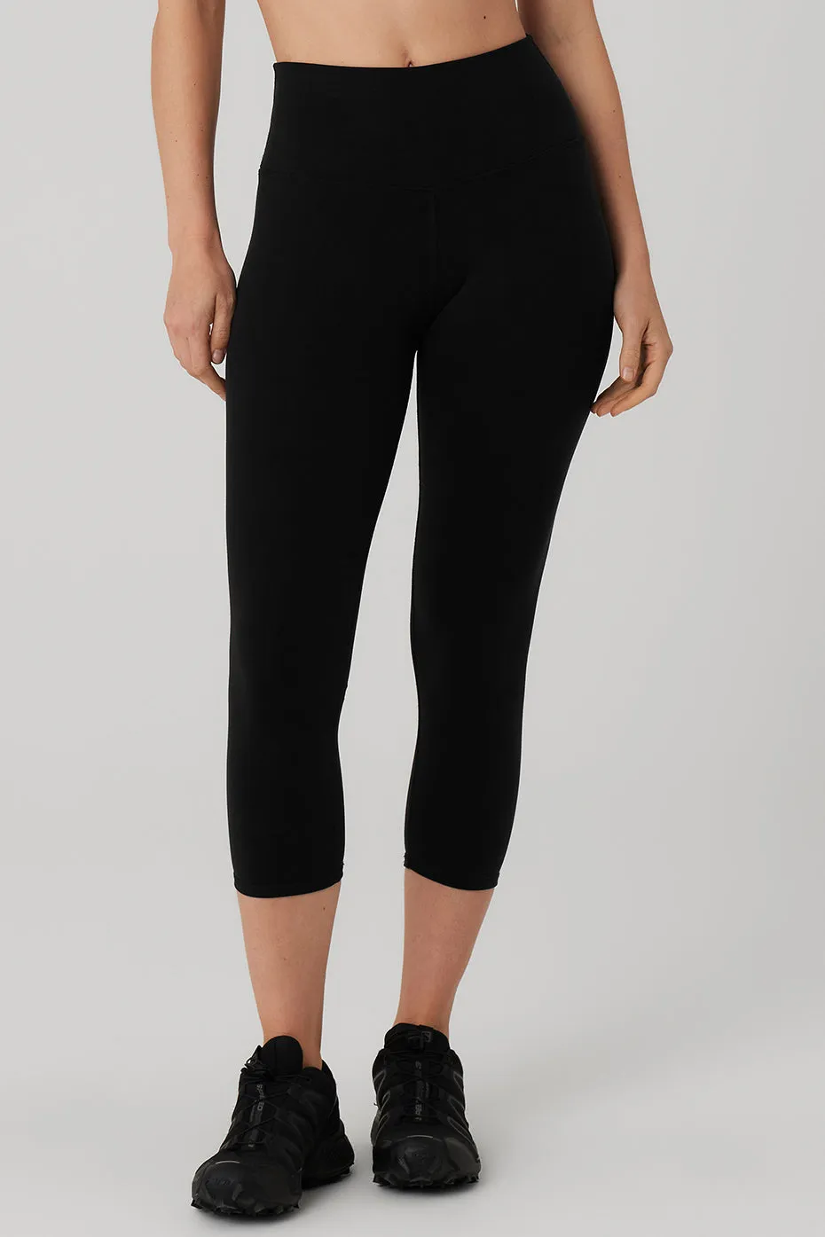 HIGHWAIST AIRBRUSH CAPRI  BLACK