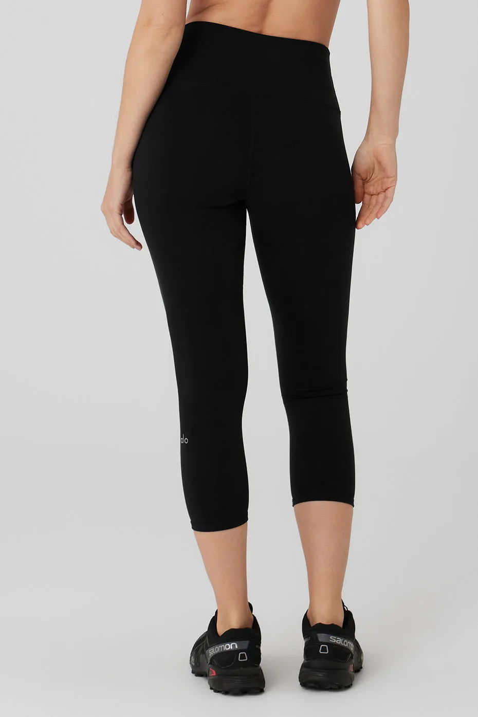 HIGHWAIST AIRBRUSH CAPRI  BLACK