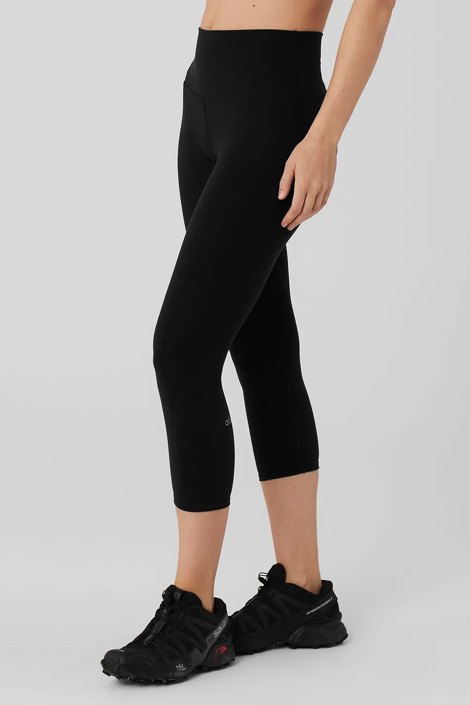 HIGHWAIST AIRBRUSH CAPRI  BLACK
