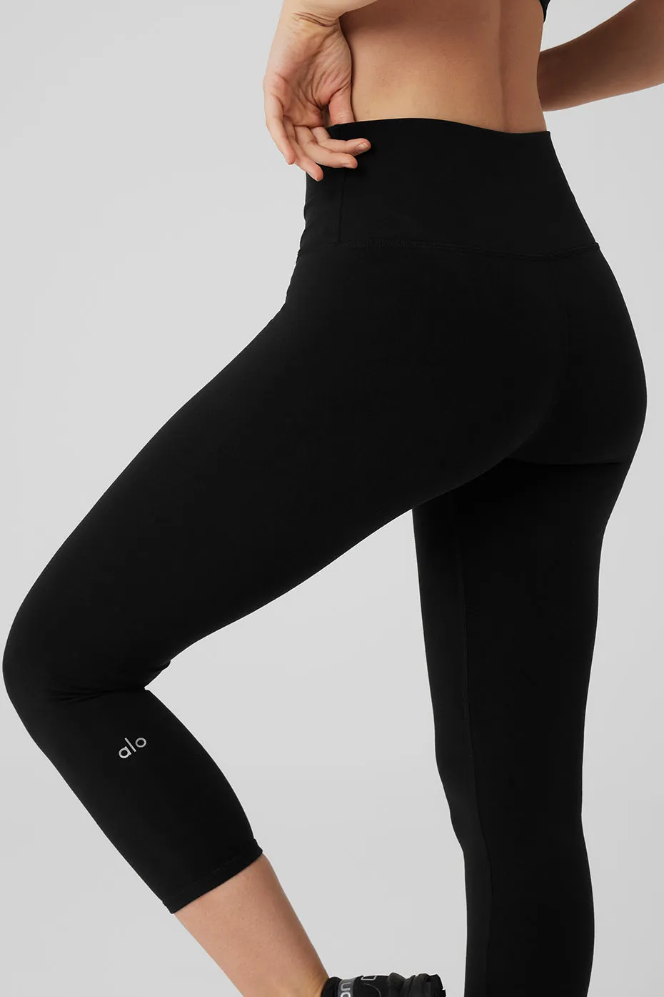 HIGHWAIST AIRBRUSH CAPRI  BLACK