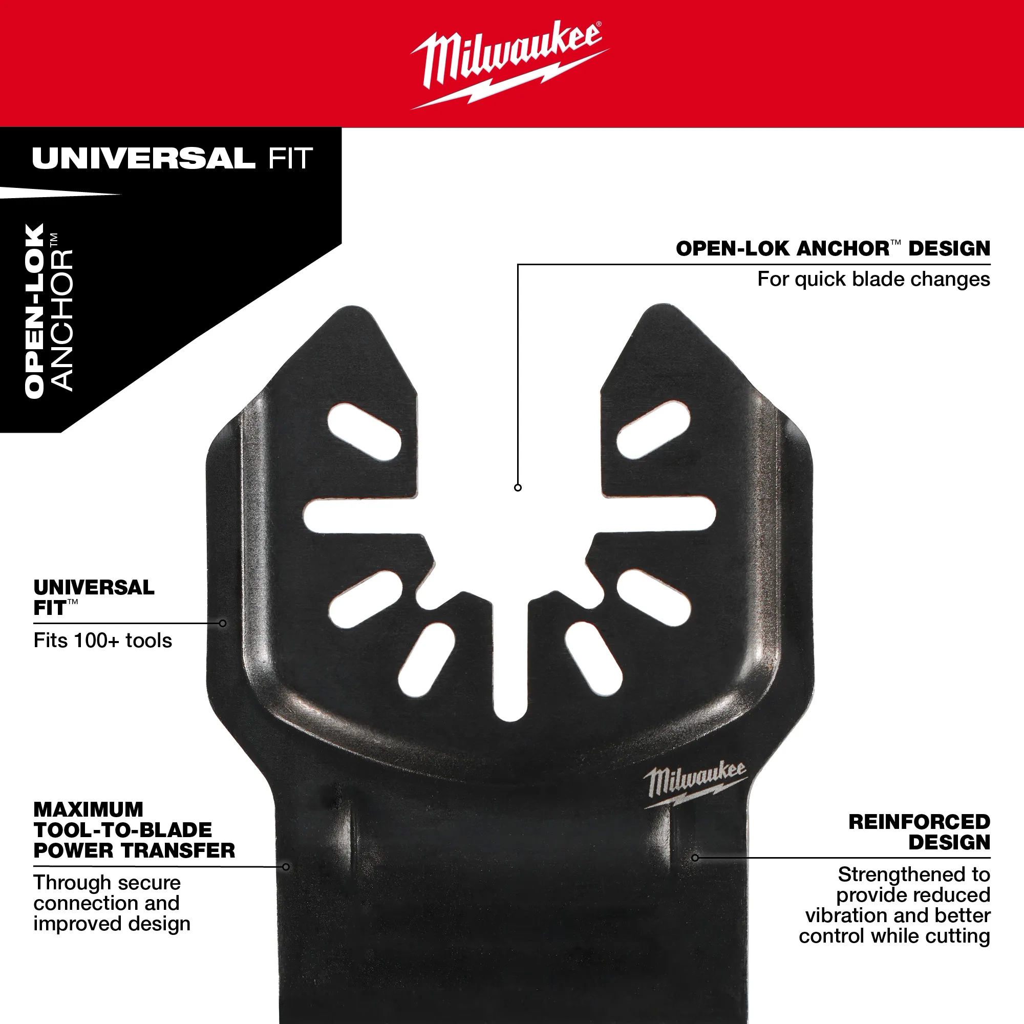HOJAS BIMETáLICAS TITANIUM CHARGED™ PARA MULTIHERRAMIENTA PARA CORTAR MúLTIPLES MATERIALES OPENLOK™ DE 21/2