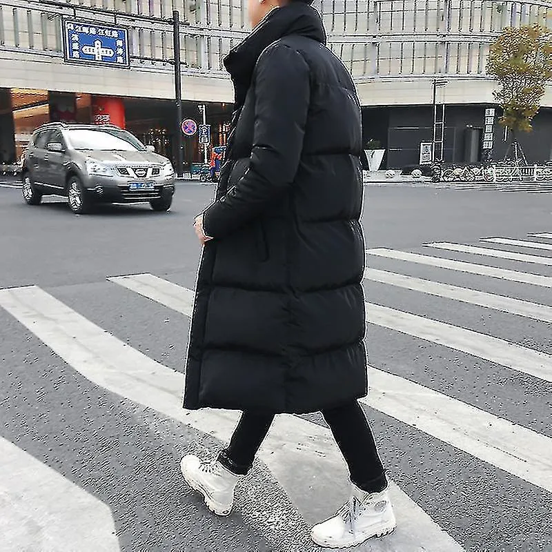 Hombre Chaqueta Larga Abajo Abrigo Lujo Invierno Negro Sólido Parkas Hombres Plus Size 4xl Grueso Cálido Slim Fit Abrigo Masculi