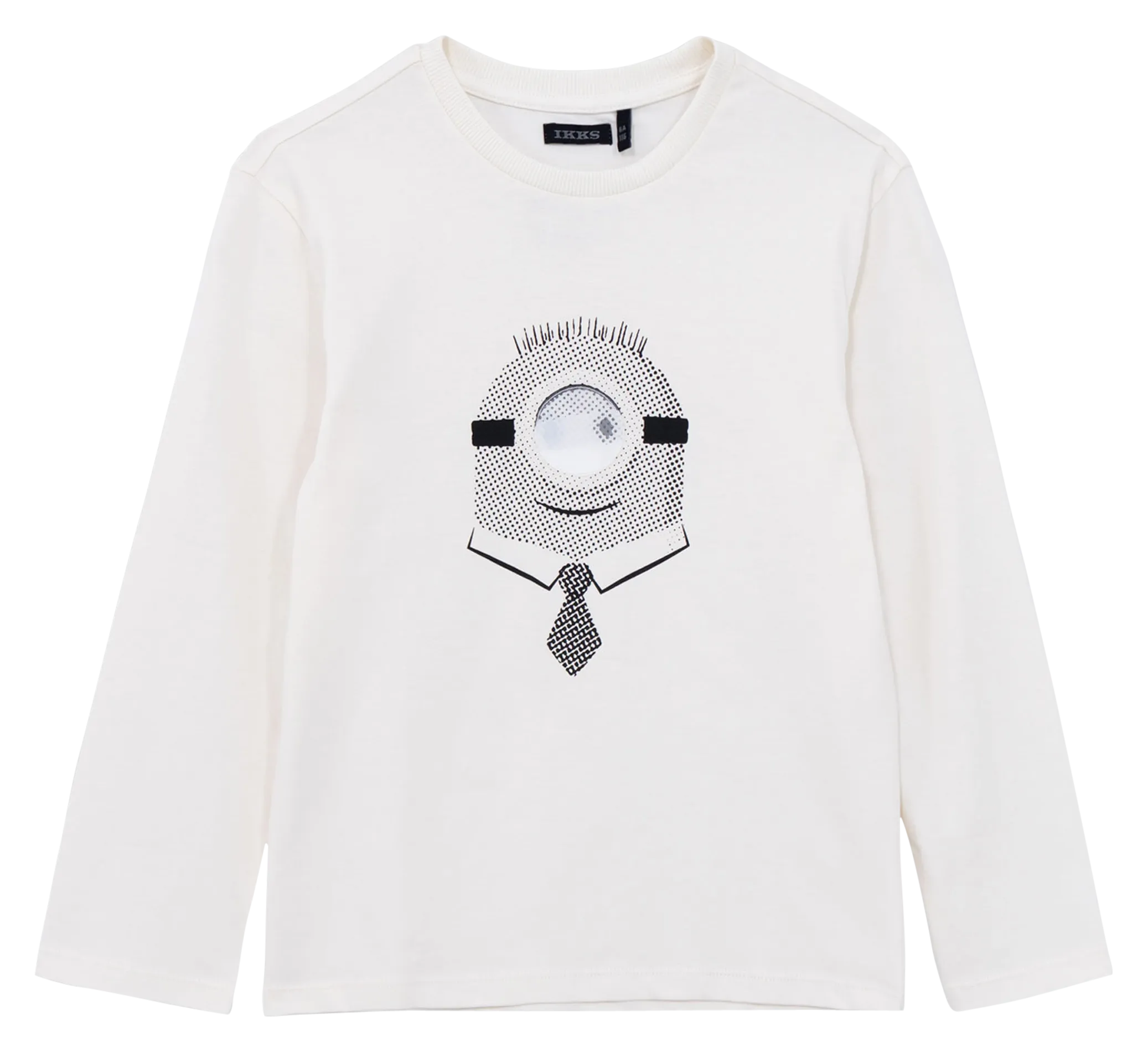 IKKS JUNIOR Camiseta de manga corta con cuello redondo serigrafiada en blanco