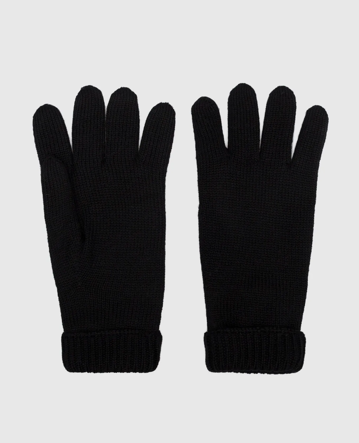 Il Trenino Children's black mittens made of wool