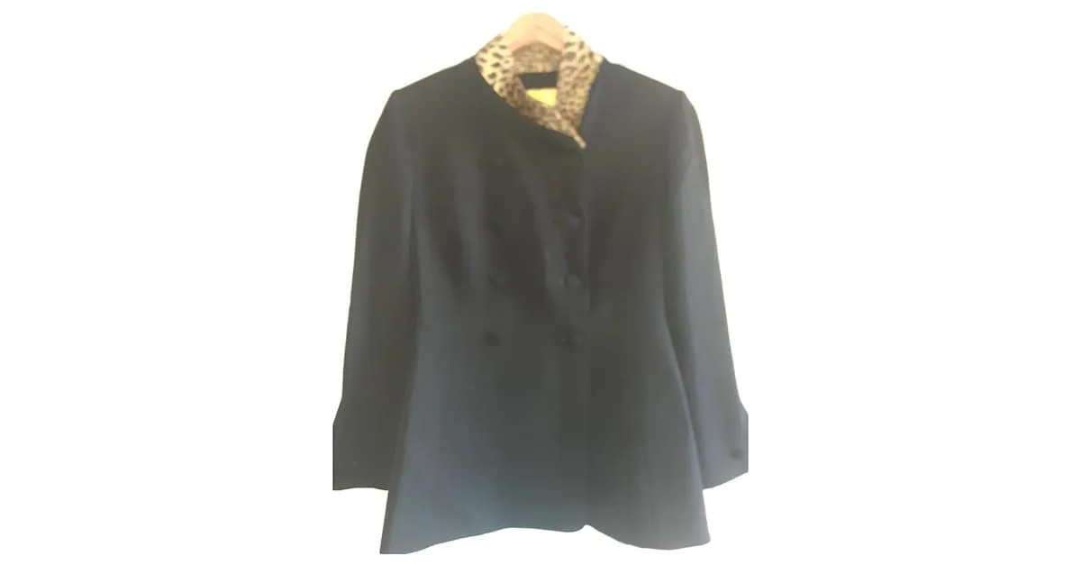 Inès de la Fressange Chaqueta de lana Negro 