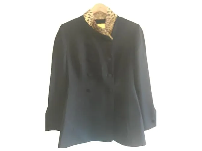 Inès de la Fressange Chaqueta de lana Negro 