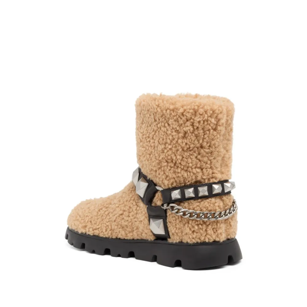 JAGGER Curly Fake Fur Biscuit/Black