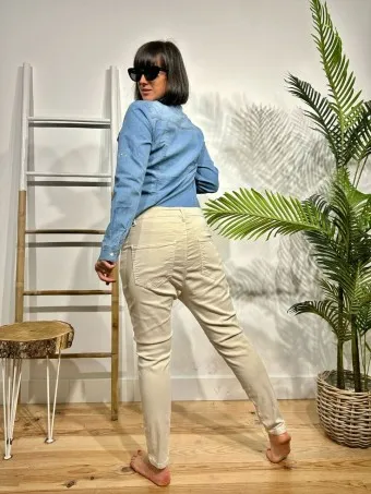 Jeans Baggy TWELLO Beige