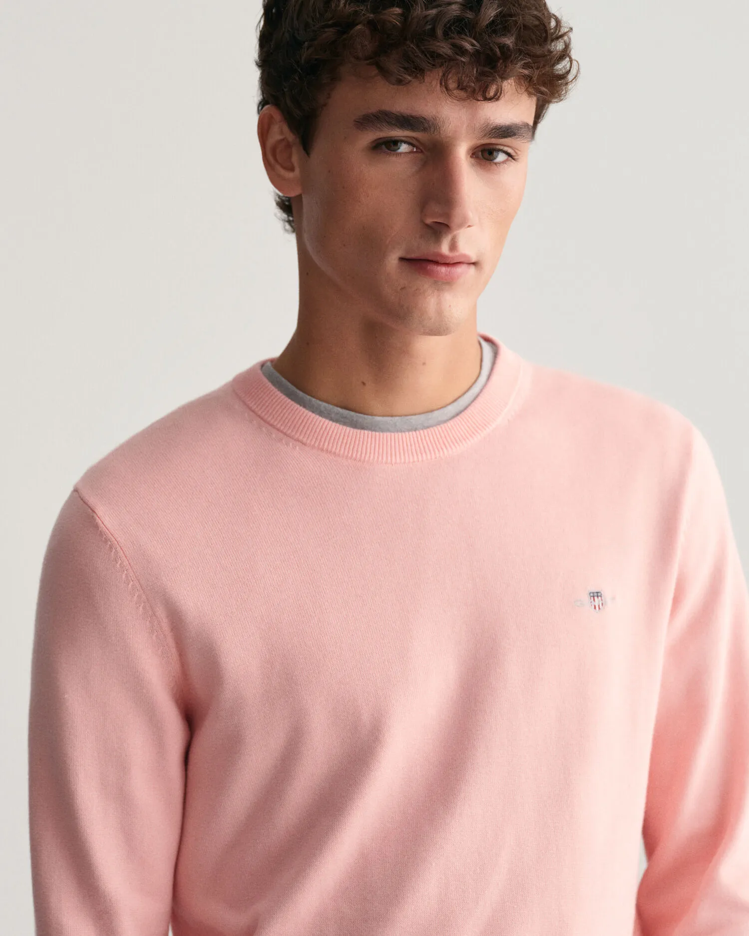 Jersey de cuello redondo de algodón clásico