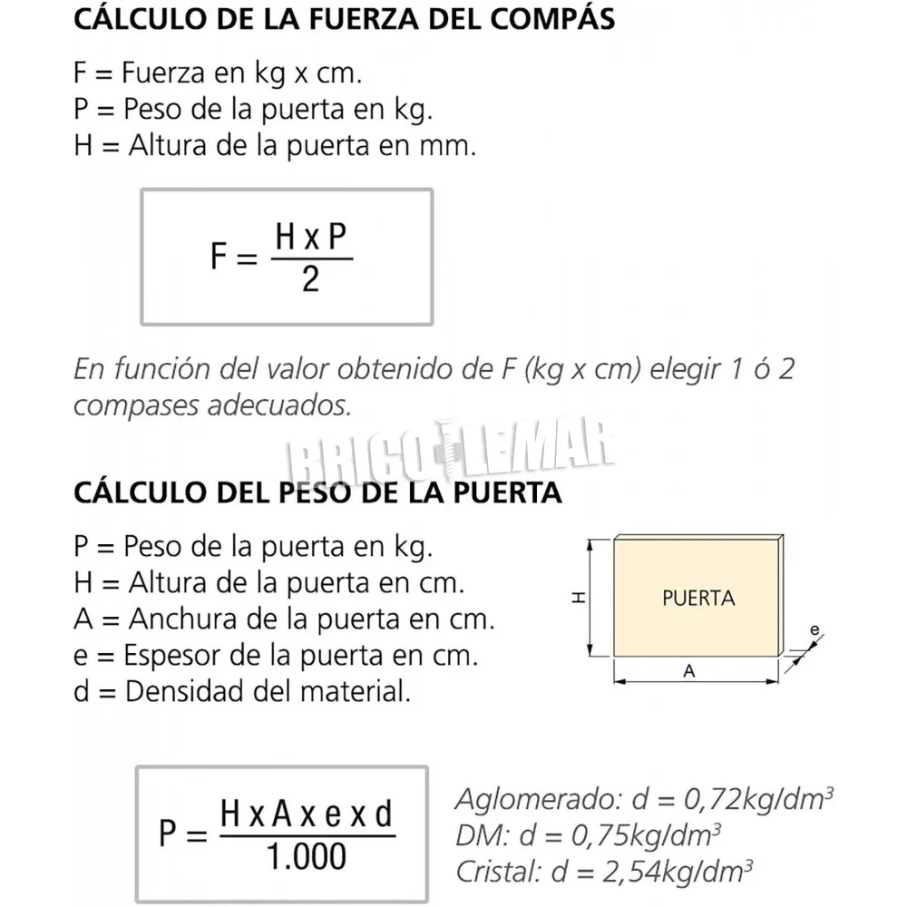 JUEGO DE COMPASES PARA PUERTAS ELEVABLES FUERZA 2070KG X CM ACERO Y ZAMAK NIQUELADO EMUCA
