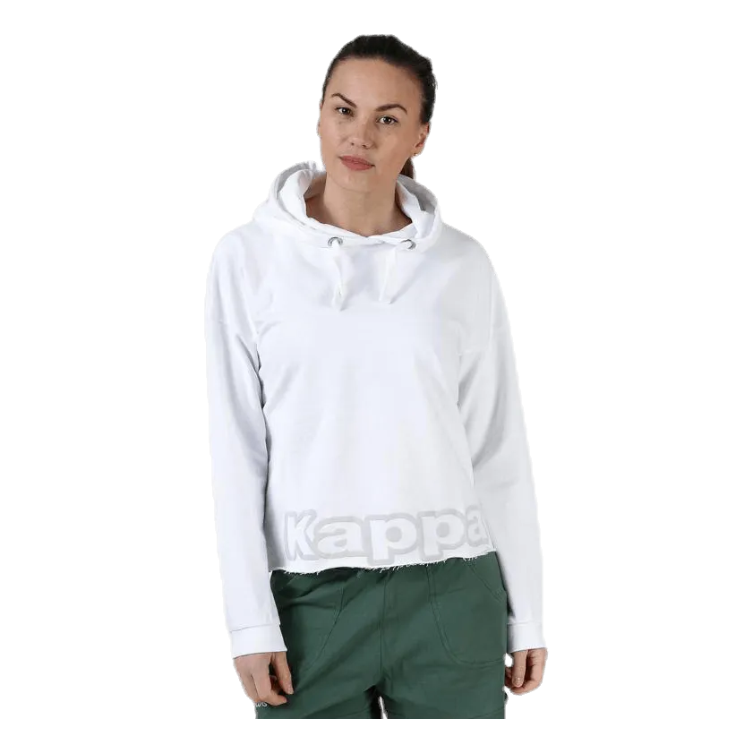 Kappa Sweat Hood, Logo Biba White