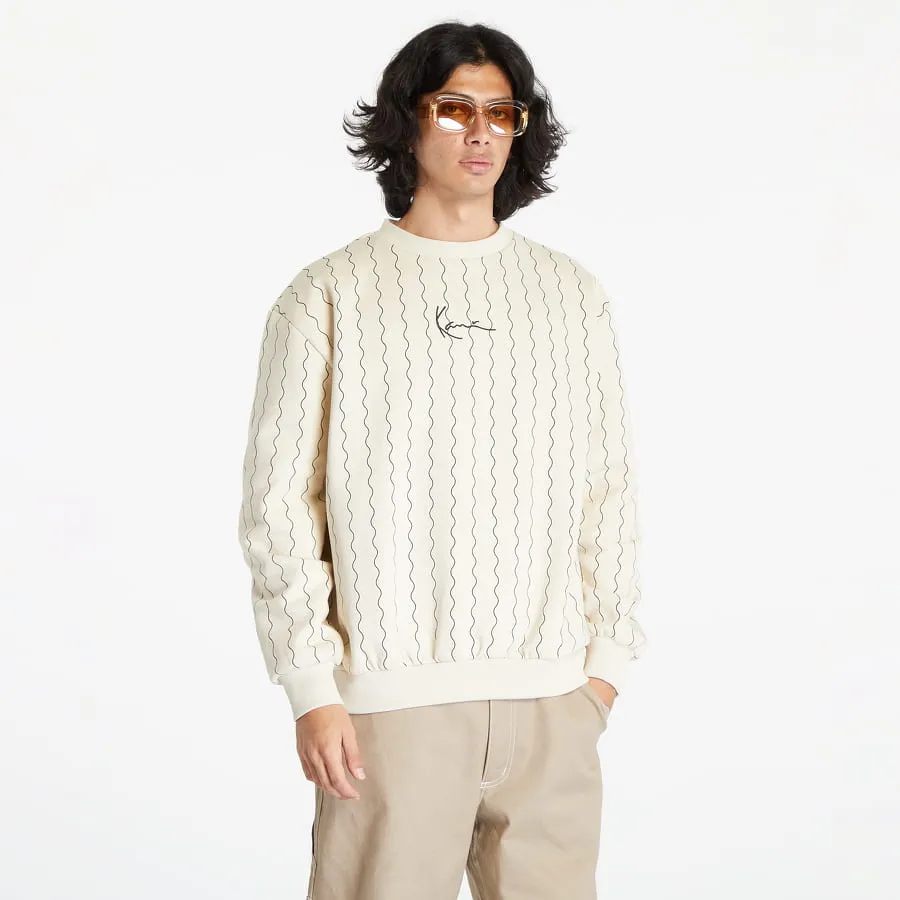 Karl Kani Small Signature Ziczac Pinstripe Crewneck
