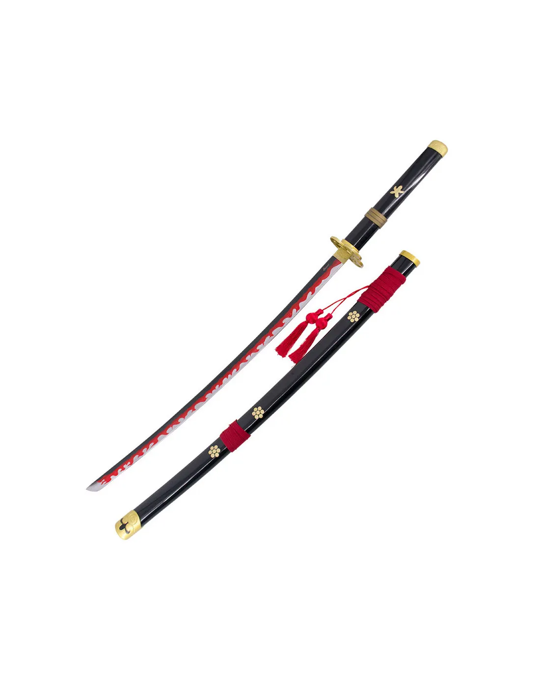 Katana decorativa Enma de Zoro de One Piece, empuñadura negra