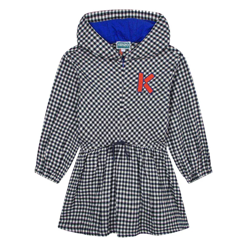 KENZO KIDS Vestido con capucha de flanela