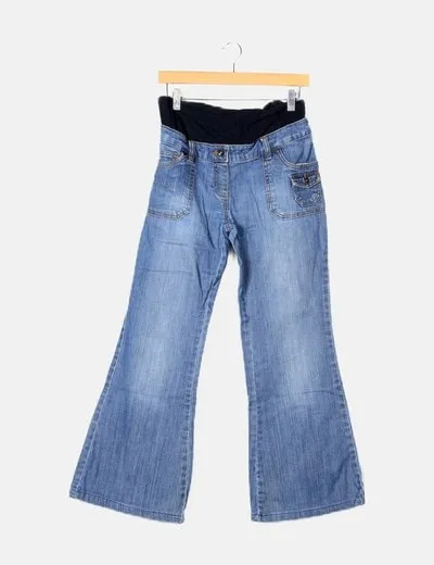 Kiabi Jeans premamá azul