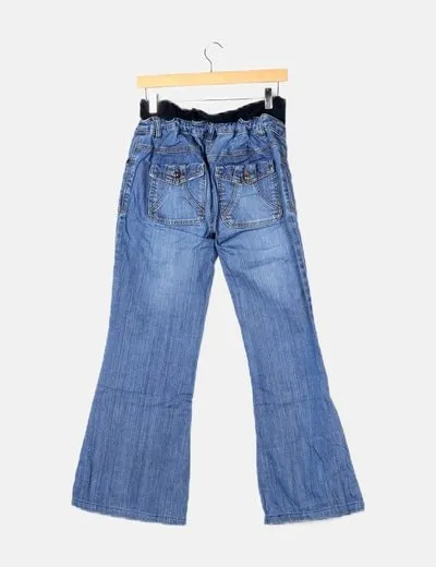 Kiabi Jeans premamá azul
