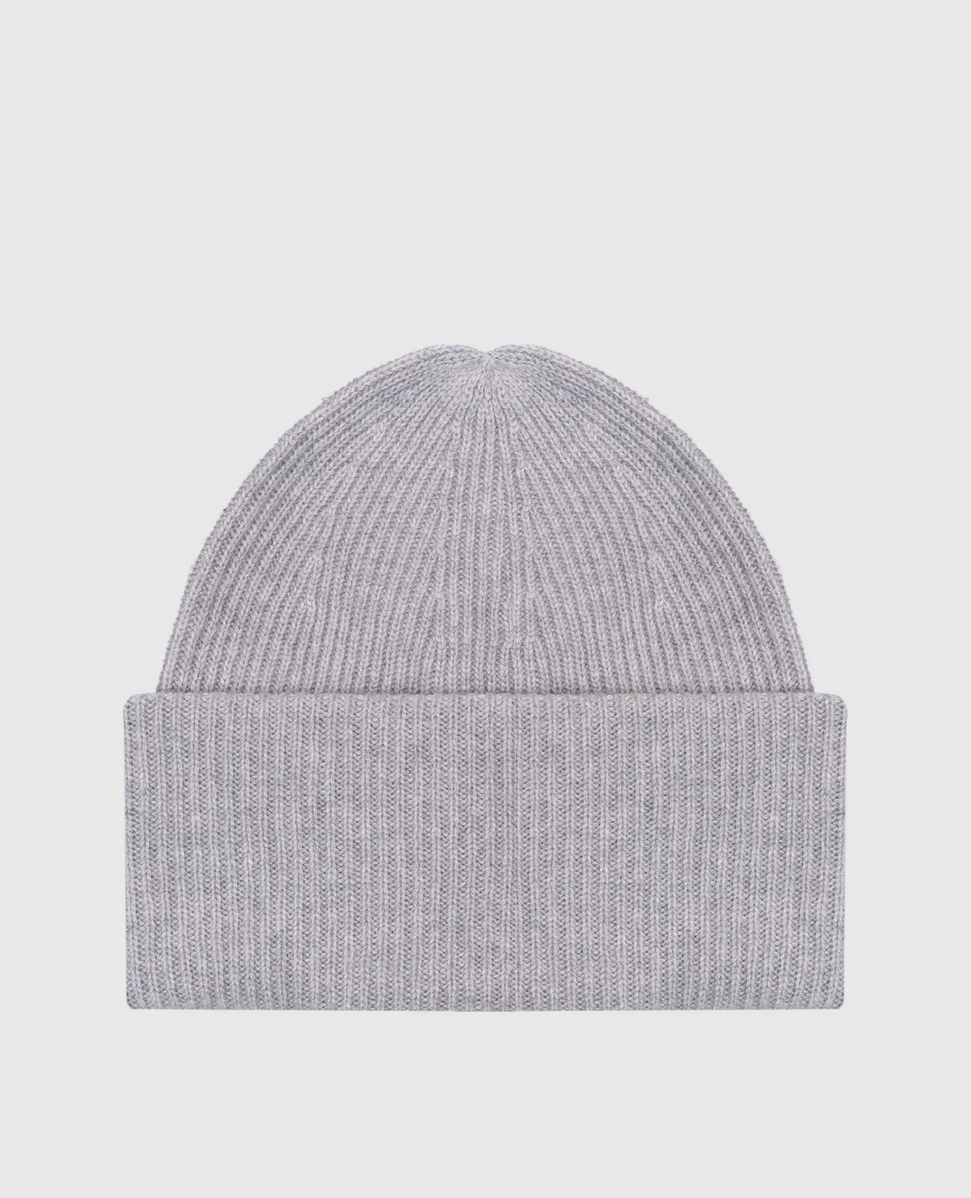 LISA YANG Gray cap in the Stockholm stripe made of cashmere