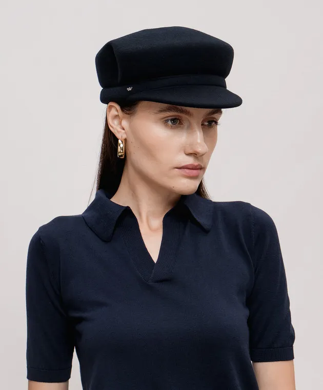 Max Mara Weekend BARTOLO blue cap made of wool